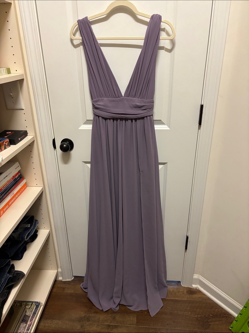 Lulu's Soft Lavender Chiffon Dress